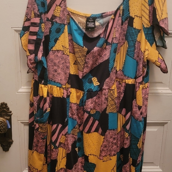 Torrid Nightmare Before Christmas Plus Size 5 5X Colorful Patchwork Dress - Picture 1 of 3